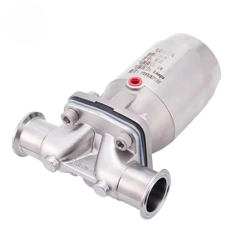For^-SS316L Sanitary Pilot Operated Clamp Pneumatic Diaphragm Control Valve With Stainless Steel Pneumatic Actuator/.