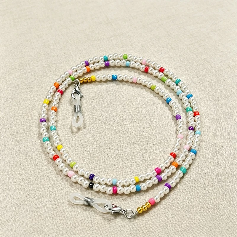 Withyoo | New Imitation Pearl Sunglasses Chain Women Trendy Beaded Mask Chain White Charms Fashion Glasses Accessories
