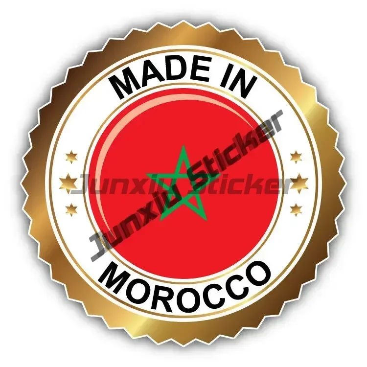 Morocco Flag Sticker Western Africa Maroc African Moroccan City Tourism Stamps Decals Motorsport Racing Decoration Accesorios