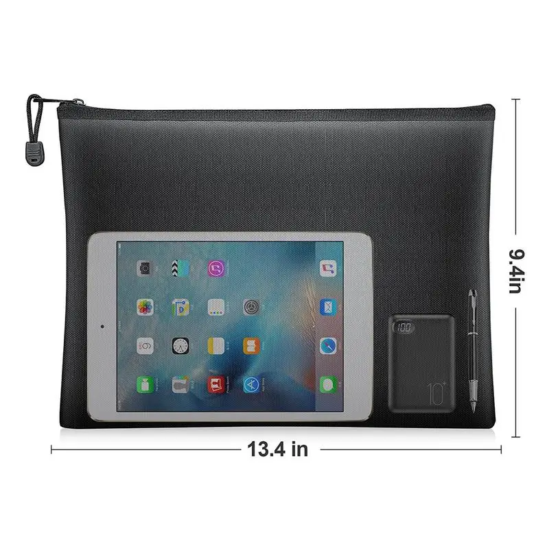 Fireproof File Bag Fireproof Money Bag Waterproof File Organizer Travel Safe Bags For Important Files Cards Passport Certificate
