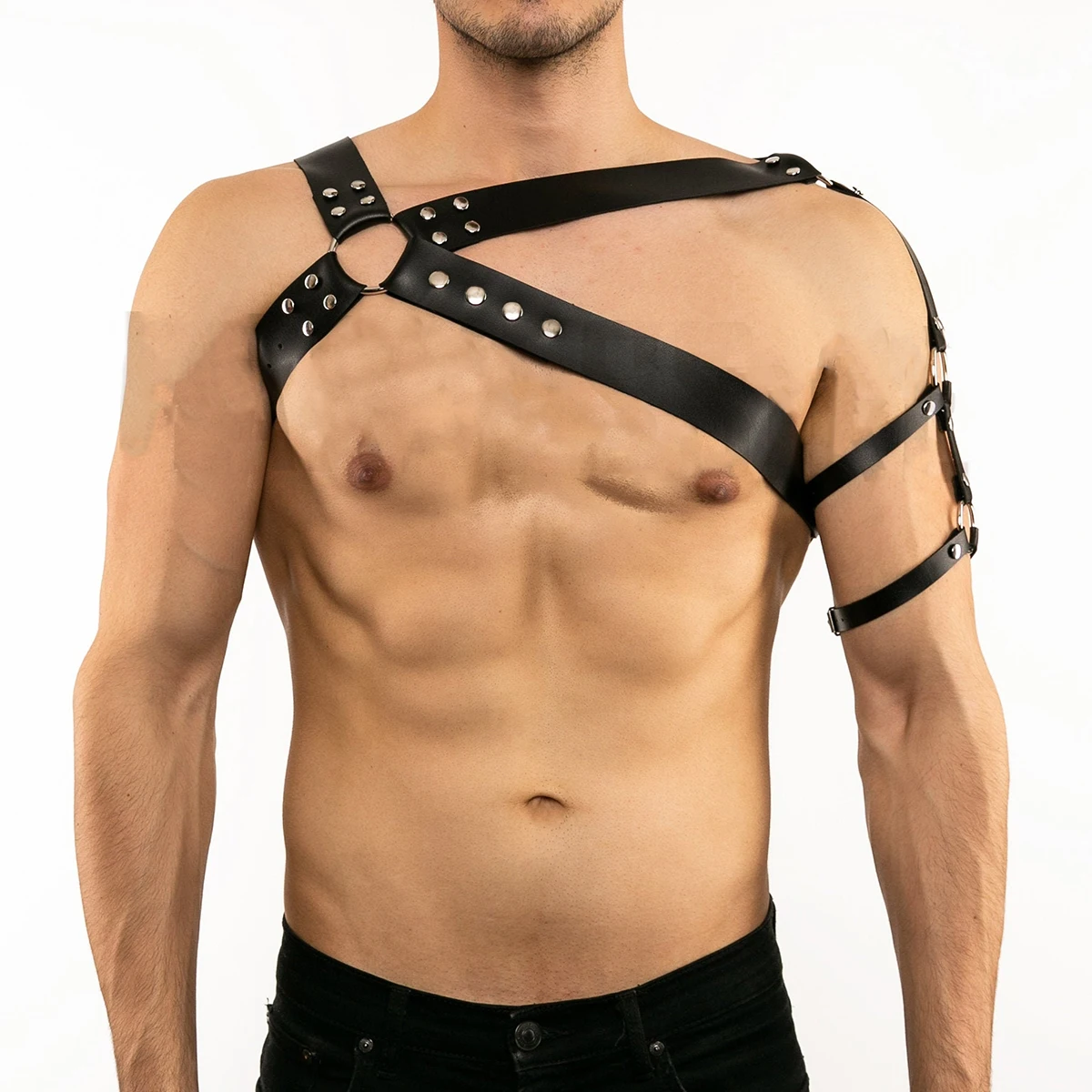 

leather Harnesses Suspenders for men sexy Bulldog Men Harness Adjustable Waist Belt for Party Cosplay