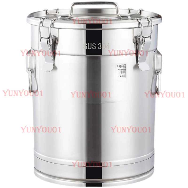 

Герметичное ведро из нержавеющей стали 304, утолщенное ведро для кожуры мандарина большой емкости для коммерческого использования