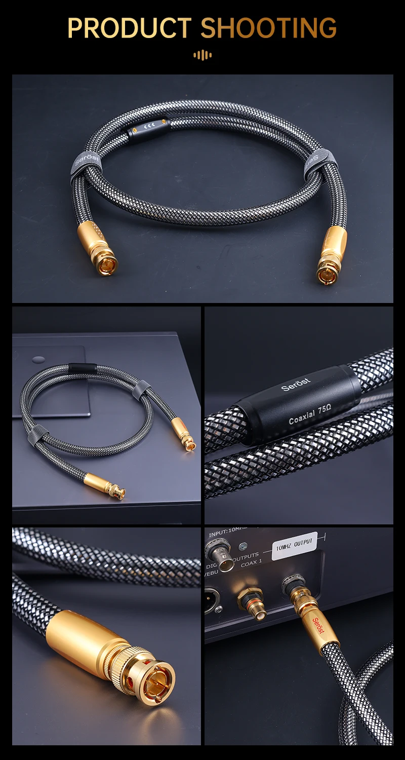 Serost Aurora Hi-END 75 Ohm Koaxial-BNC-Audiokabel Graphen-Kupfer CD-Digital-Player Verstärker SDI BNC Word Clock Jack – Detail 8
