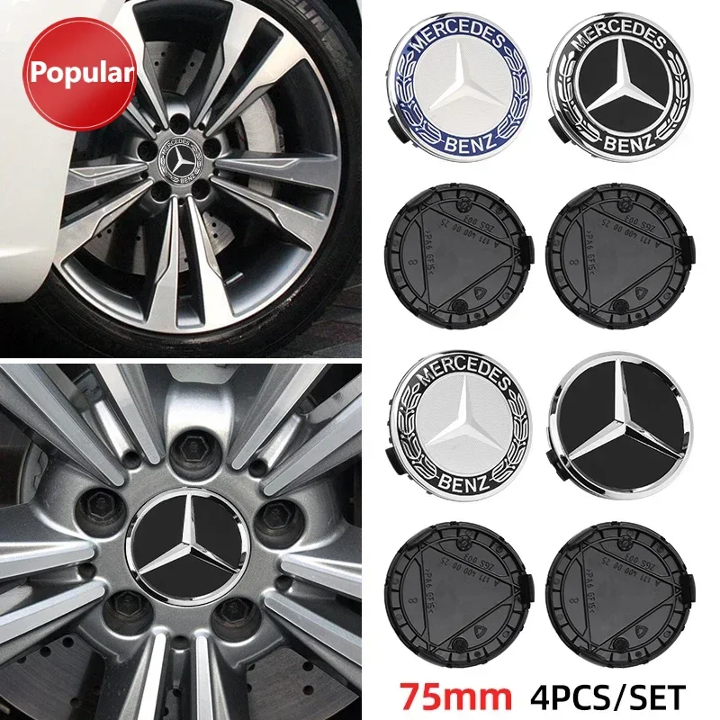 

# 4 шт. 75 мм автомобильный Стайлинг, центральная крышка ступицы, значок для Mercedes Benz AMG Apple Tree B W205 W204 W212 W221, аксессуары