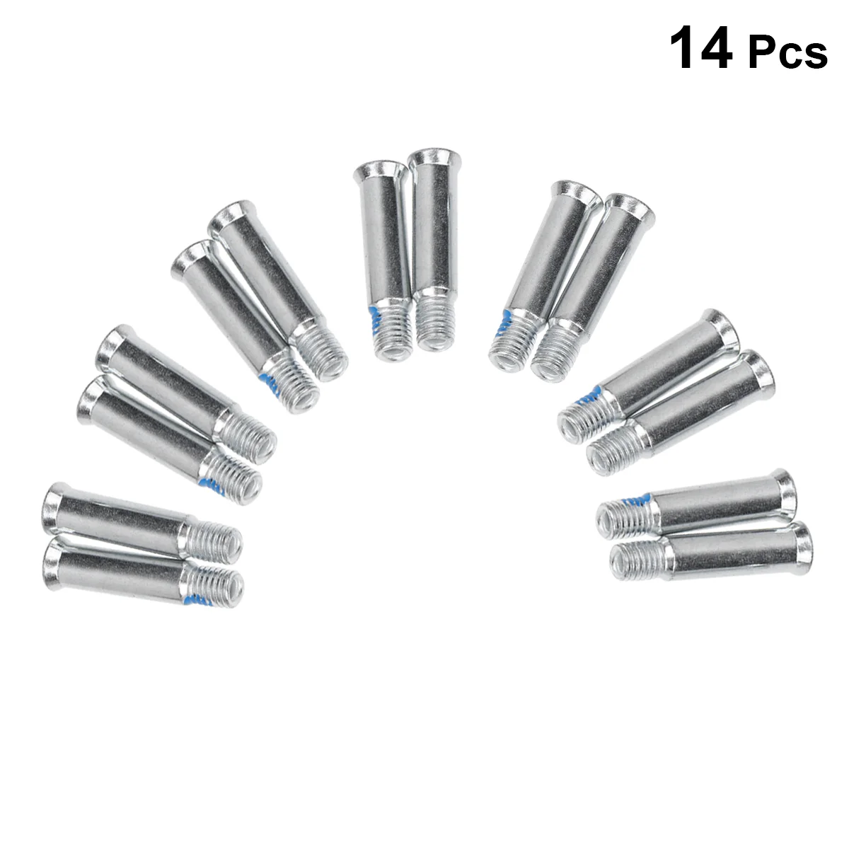 14PCS 35mm Skates Screw Nail Nuts Replacement Metal Roller Skate Axle (Silver) skates axle axle for skates