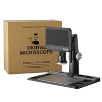 zz For Tesihan Microscope factory remote control 1600X 12MP 7inch IPS Screen video digital microscope microscopio electron