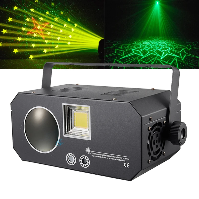 

Mini Moving Head Light 80W LED Beam+Strobe+8 Gobos Dmx Stage Light Red&Green Laser Dj Bar Disco Party Effect Light