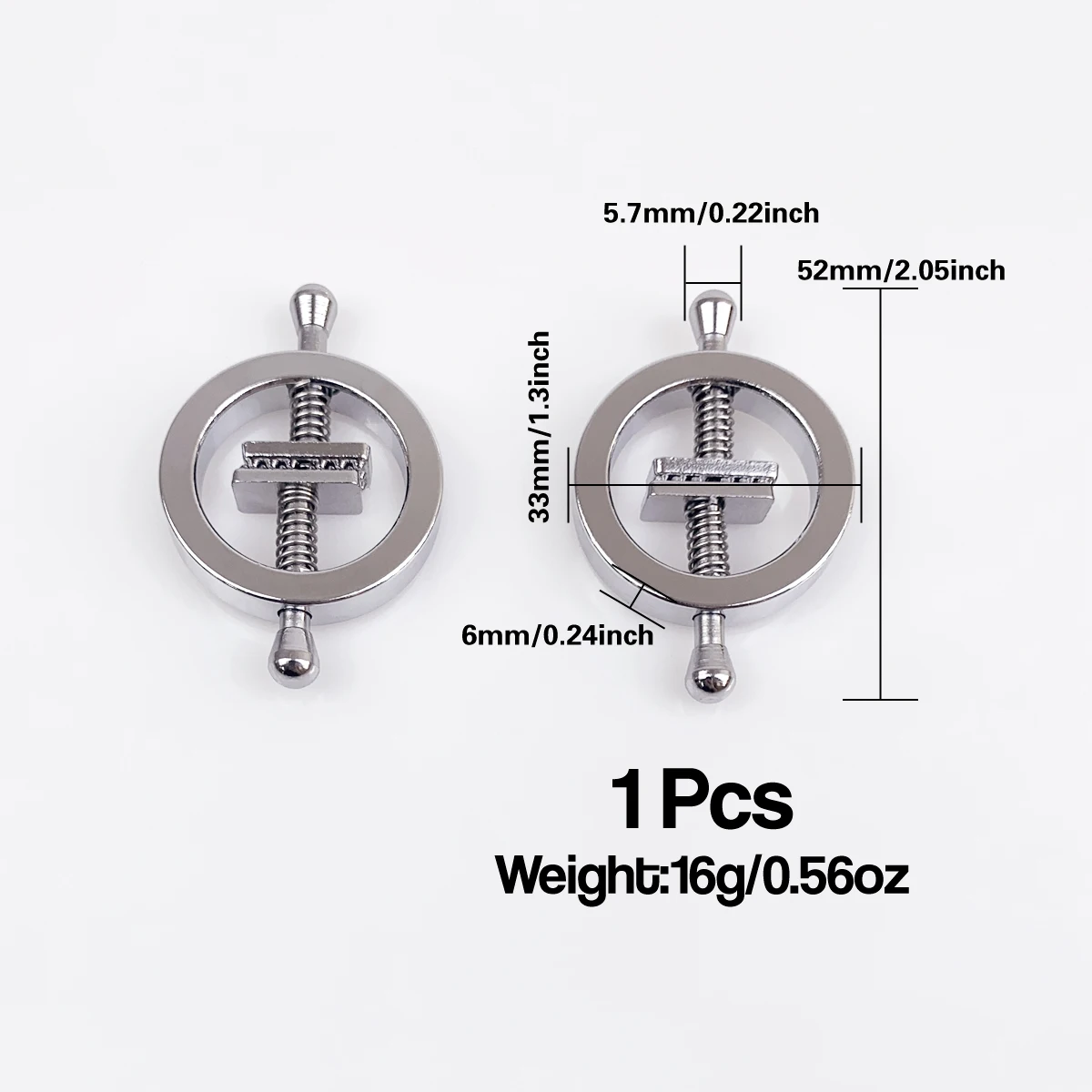 BDSM 1 Pair Metal Nipple Clamps Adjustable Breast Spring Clamps Bondage Sex Slaves Nipple clips Adult Sex Toys For Woman - Image 2