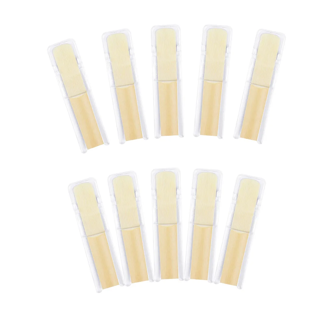 10pcs Clarinet Reeds Set Bb Tone Strength 2.5 for Clarinet Professionals Beginner Students Woodwind Instrument Accessories