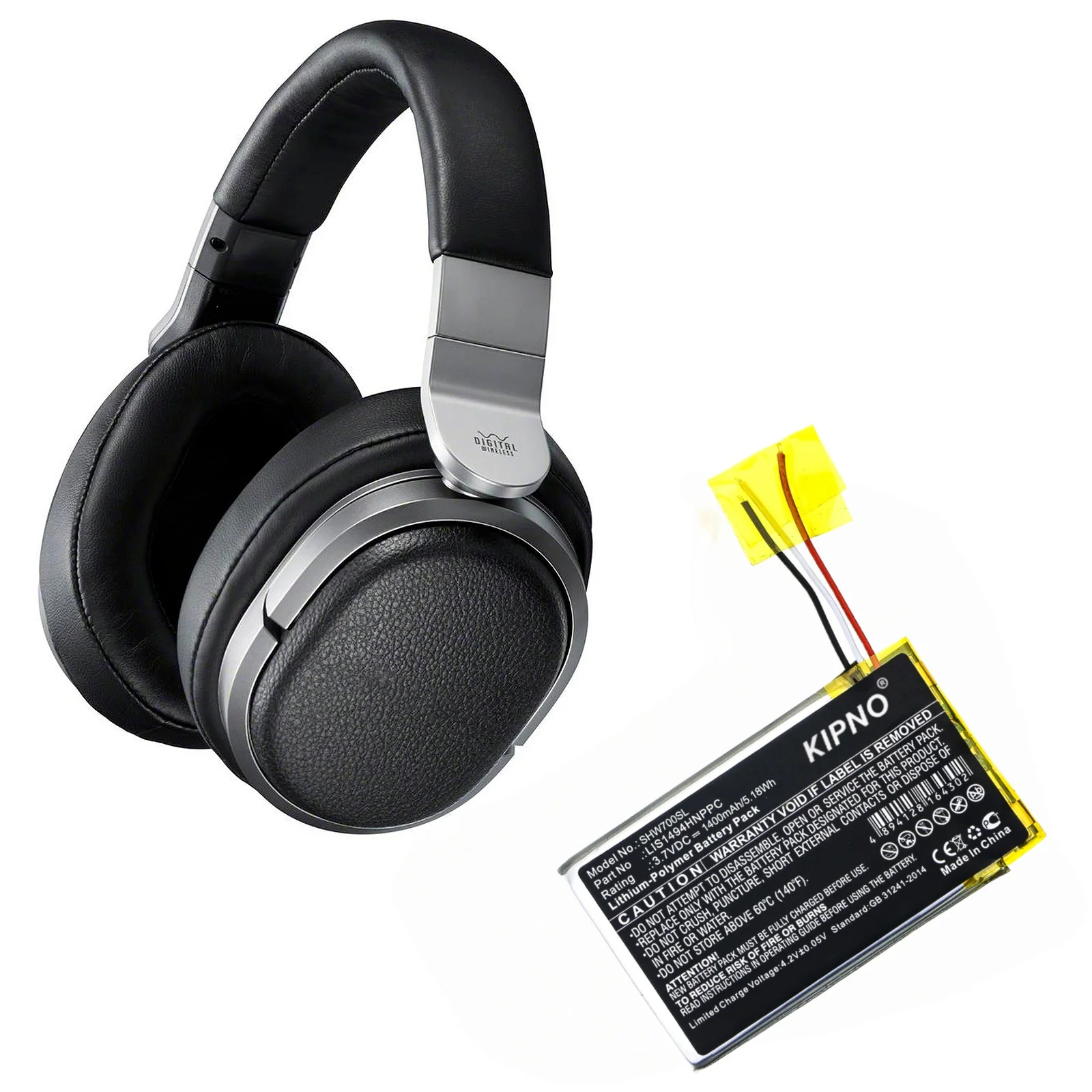 

KIPNO 1400mAh Wireless Headset Battery LIS1494HNPPC for Sony MDR-HW700DS