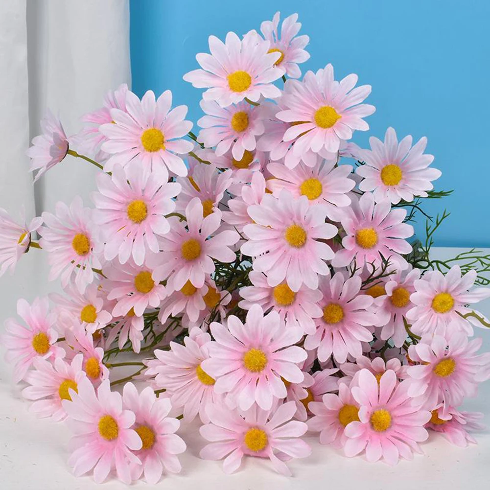 5 Head Daisy Artificial Flowers 52cm Silk Flowers Bouquet Wedding Party DIY Decoration Home Garden Decor Fake Flower