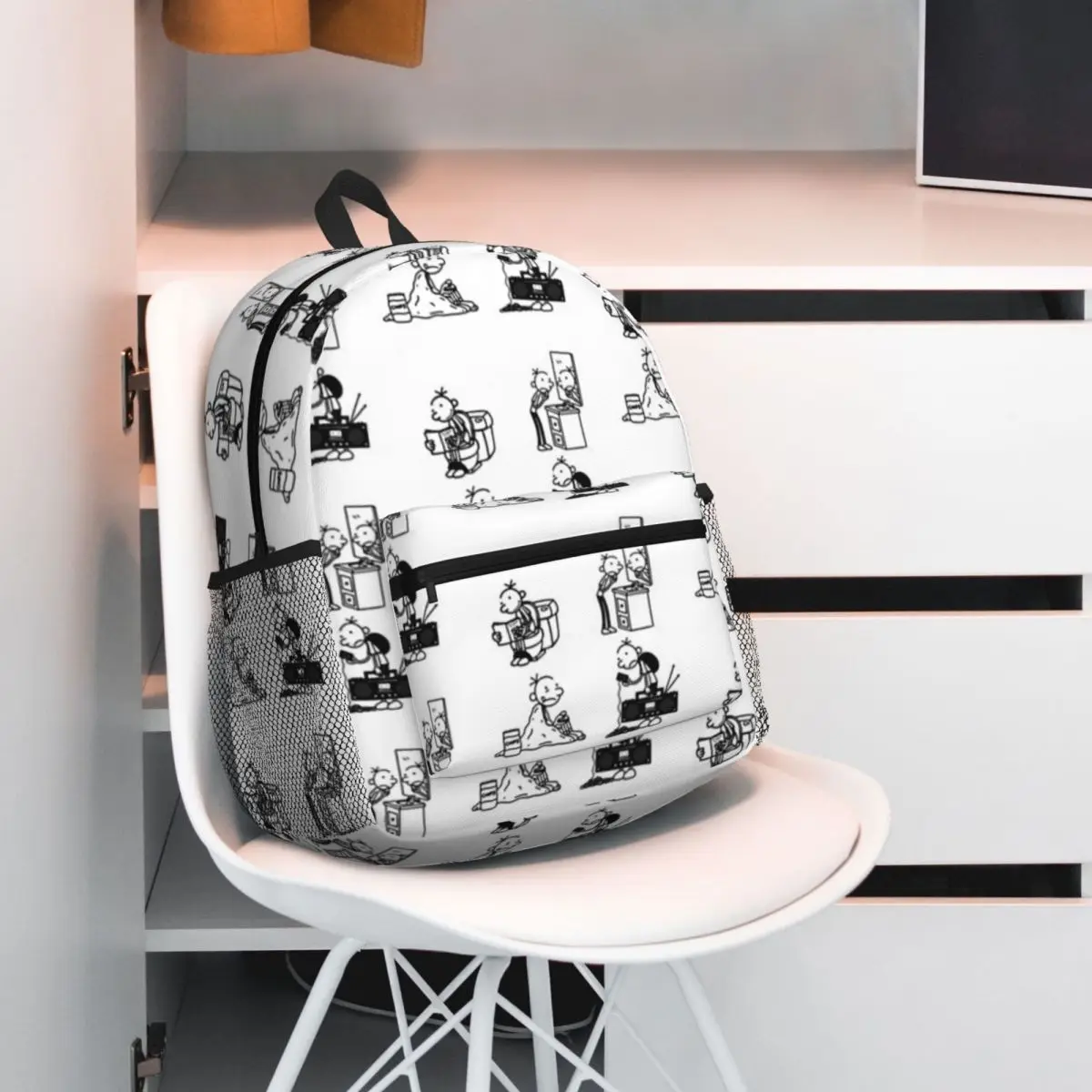 Wimpy Kid 4 States Of Greg Heffley Backpack Daypack Large Capacity Kids BookBag School Bag Shoulder Bags for Men Women