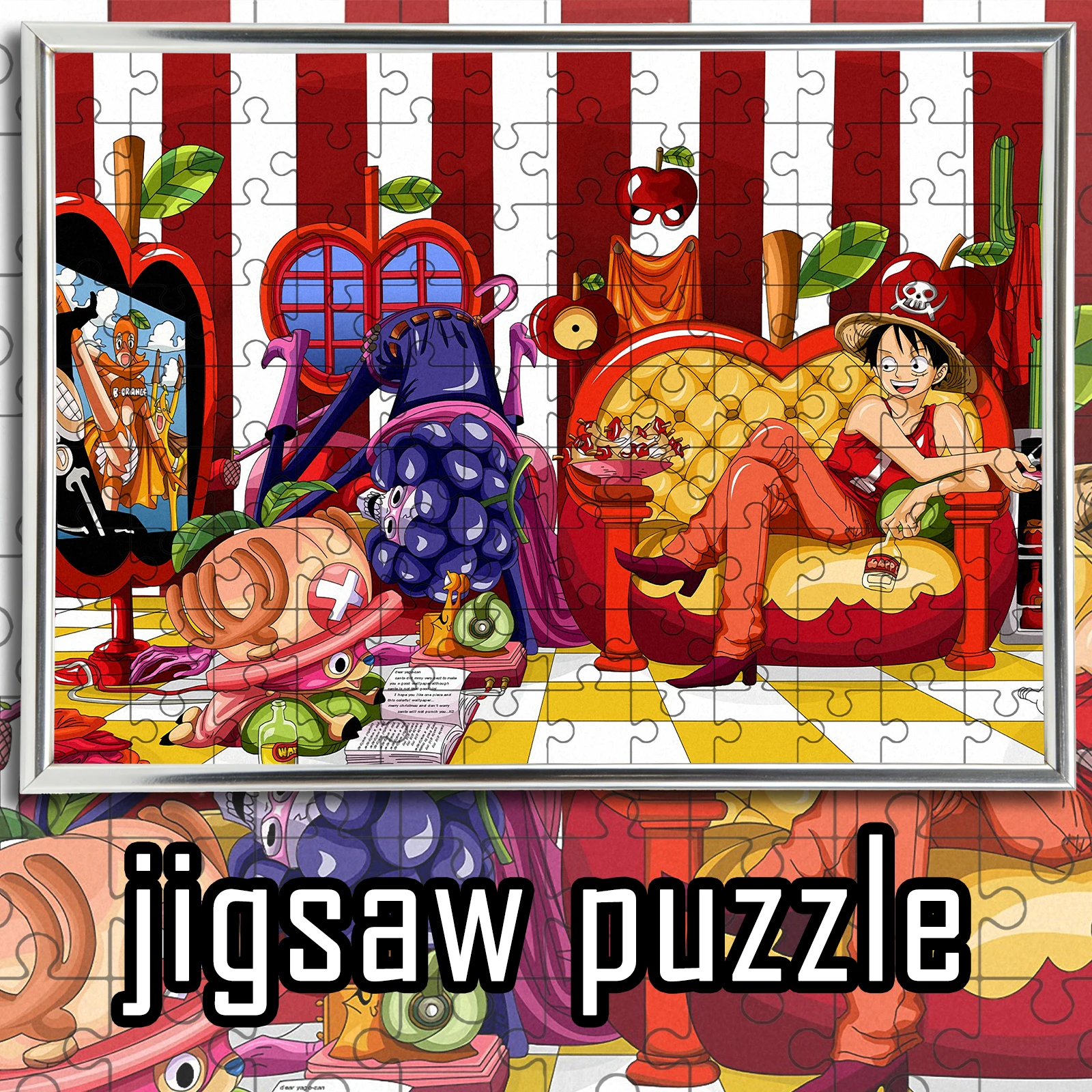 

Деревянный напольный пазл-головоломка ONE PIECE с иллюстрациями на тему Apple, 108/200/300/500/1000 элементов, для дома, подарок