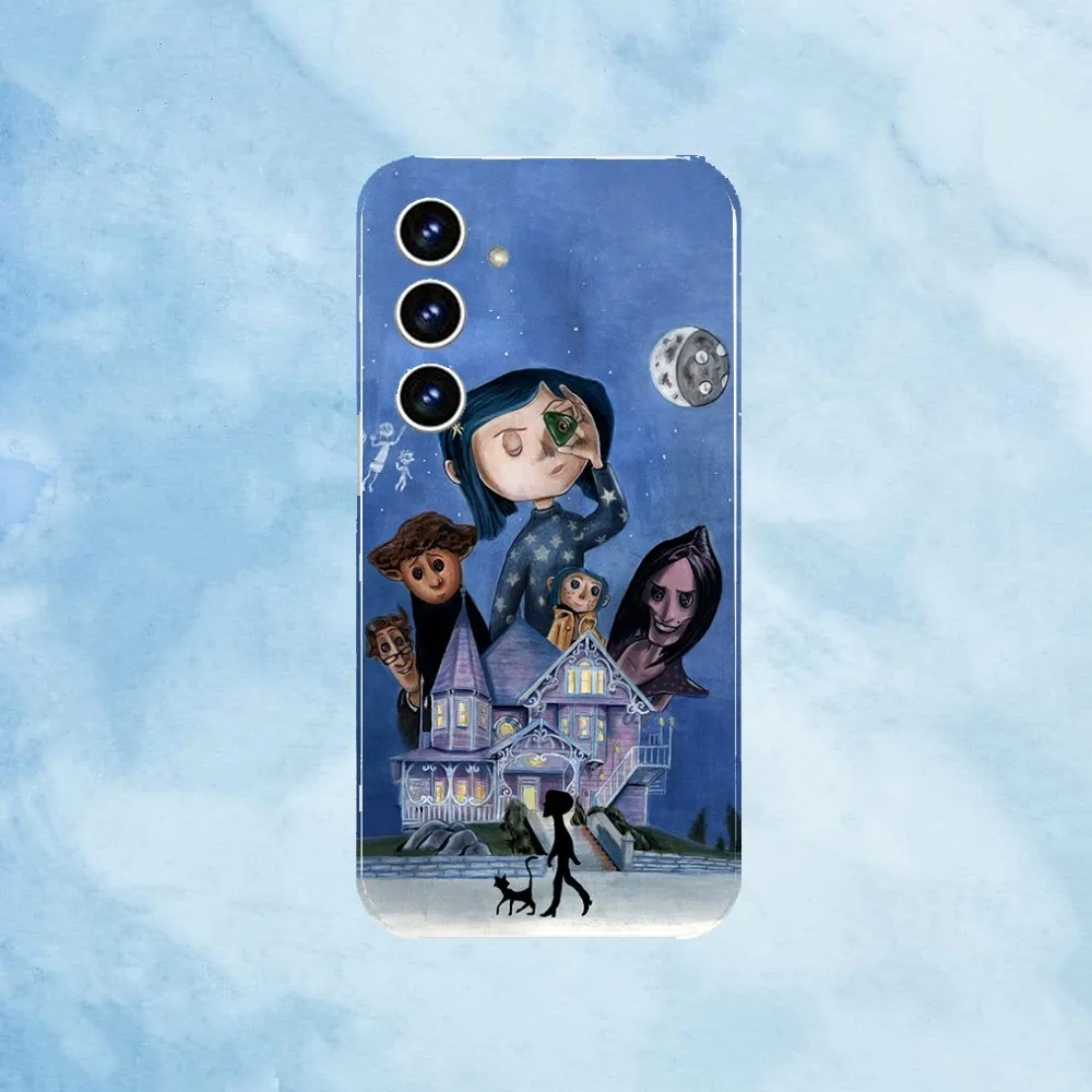 Anime-C-coraline Phone Case For Samsung Galaxy A52 A12 A51 S21 Edge S22ULTRA S23 S20LITE Plus Ultra Transparent Cover