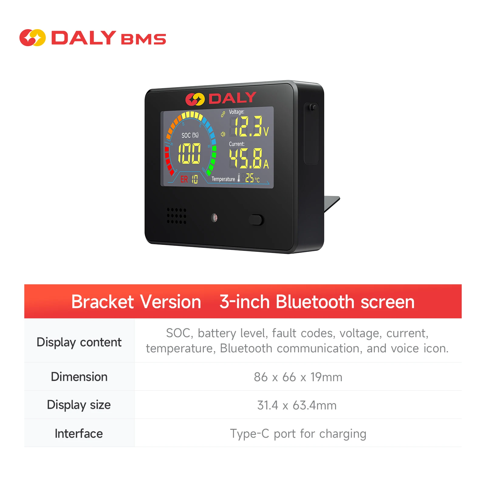 Daly Smart BMS Lifepo4 Li-Ion Zubehör 3s-24s 30A-500A 4s 8s 16s Touch Control Bildschirm LCD Display und CAN BUS UND LIGHT BOARD