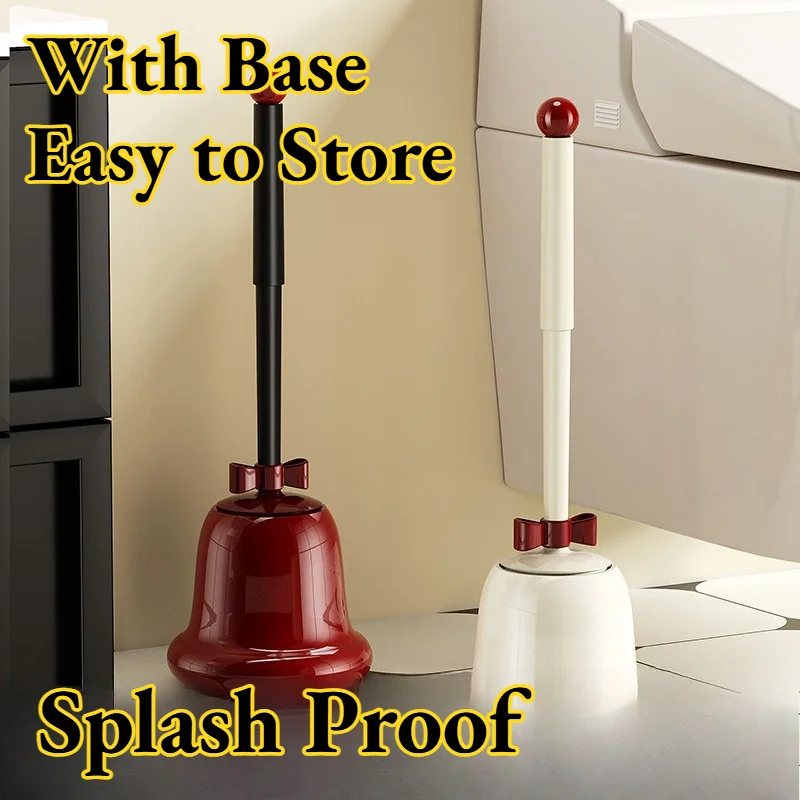 

Toilet Brush Household Bathroom Long Handle with Cleaning Brush Creative Floor Base Medieval Decoration Storage Clean Hygienic