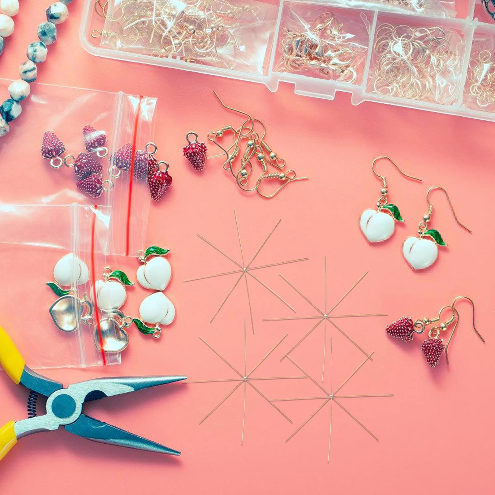 30 قطعة ندفة الثلج اليدوية زينة معلقة 9.5 سنتيمتر إطارات الأسلاك المعدنية Diy بها بنفسك الحلي الديكور لوازم الحرفية قلادة ندفة الثلج #6