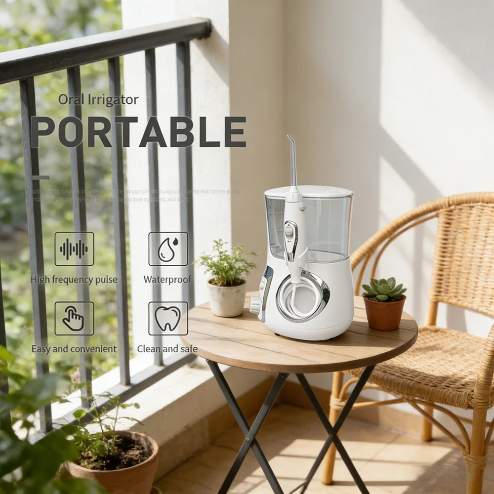 

Настольная ирригатор для воды с насадкой 5-в-1, электрический стоматологический ирригатор, профессиональное домашнее устройство для ухода за полостью рта, спа-устройство для чистки зубов