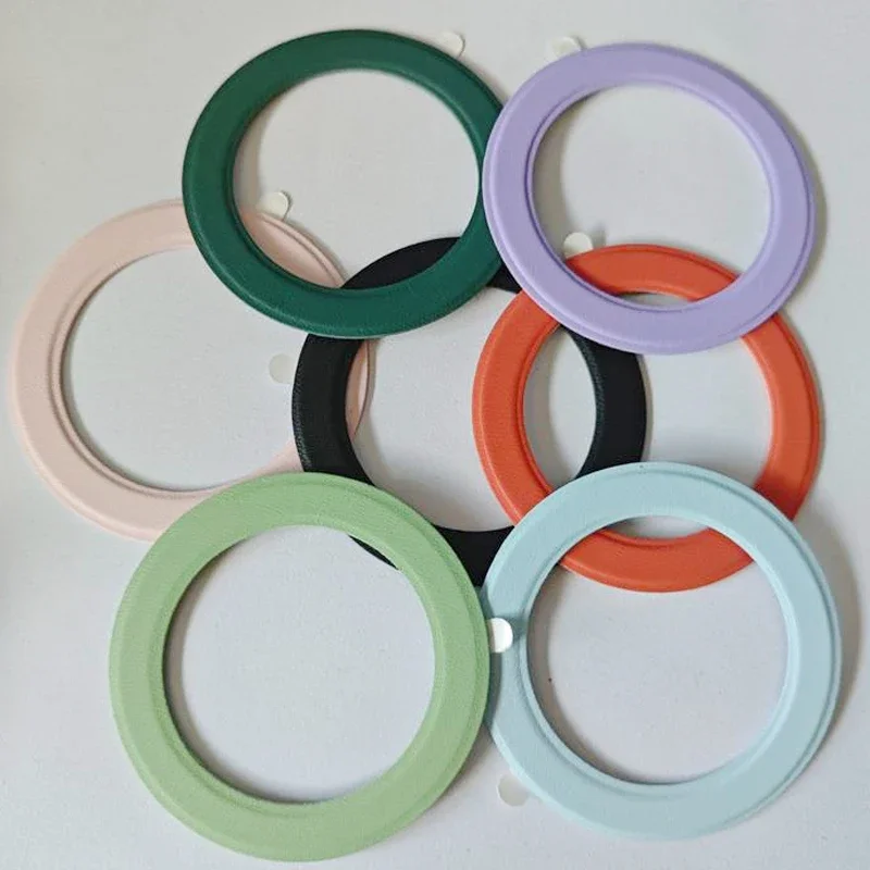 Colourful Mobile Phone Circle Ring Plate for Magsafe Wireless Charger Back Sticker Cellphone Iron Sheet for iPhone 14 15 Xiaomi