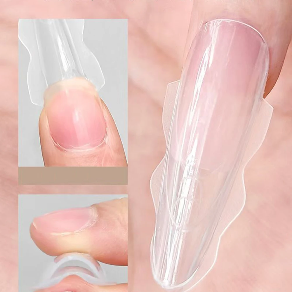 180 قطعة وضع أظافر ساندويتش لتمديد الأظافر نعش اللوز 15 حجم مسمار تمديد سريع أشكال مزدوجة أسفل وأعلى أدوات مانيكير #5