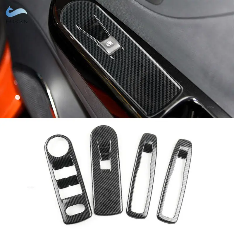 

Для Renault Clio 4 Clio4 2013 2014 2015 2016 Автомобиль ABS Карбоновая текстура Внутренняя дверь Стеклоподъемник Кнопка Рамка Крышка Накладка