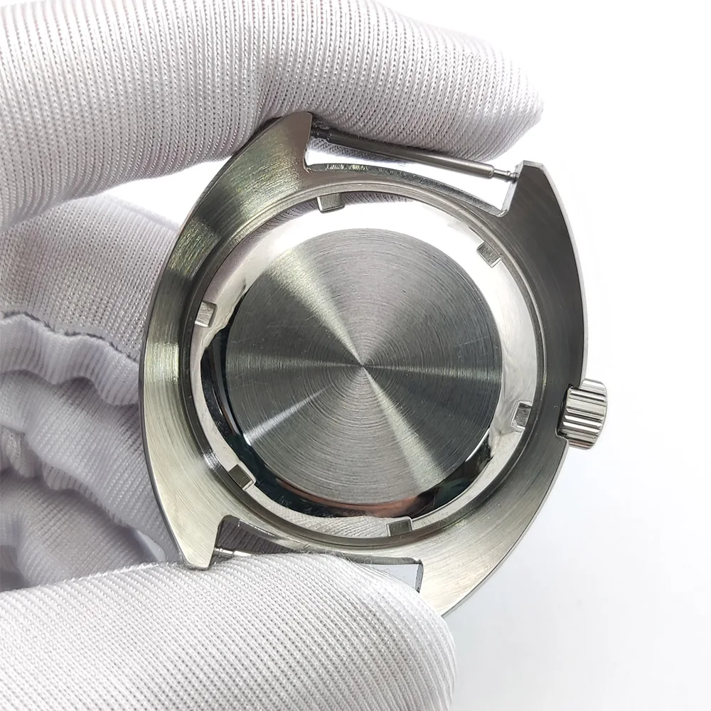 Nuova cassa dell'orologio da 42 mm per NH35/NH34/NH38/NH70/4R Movimento automatico Cristallo di zaffiro Parti Mod Lunetta girevole unidirezionale