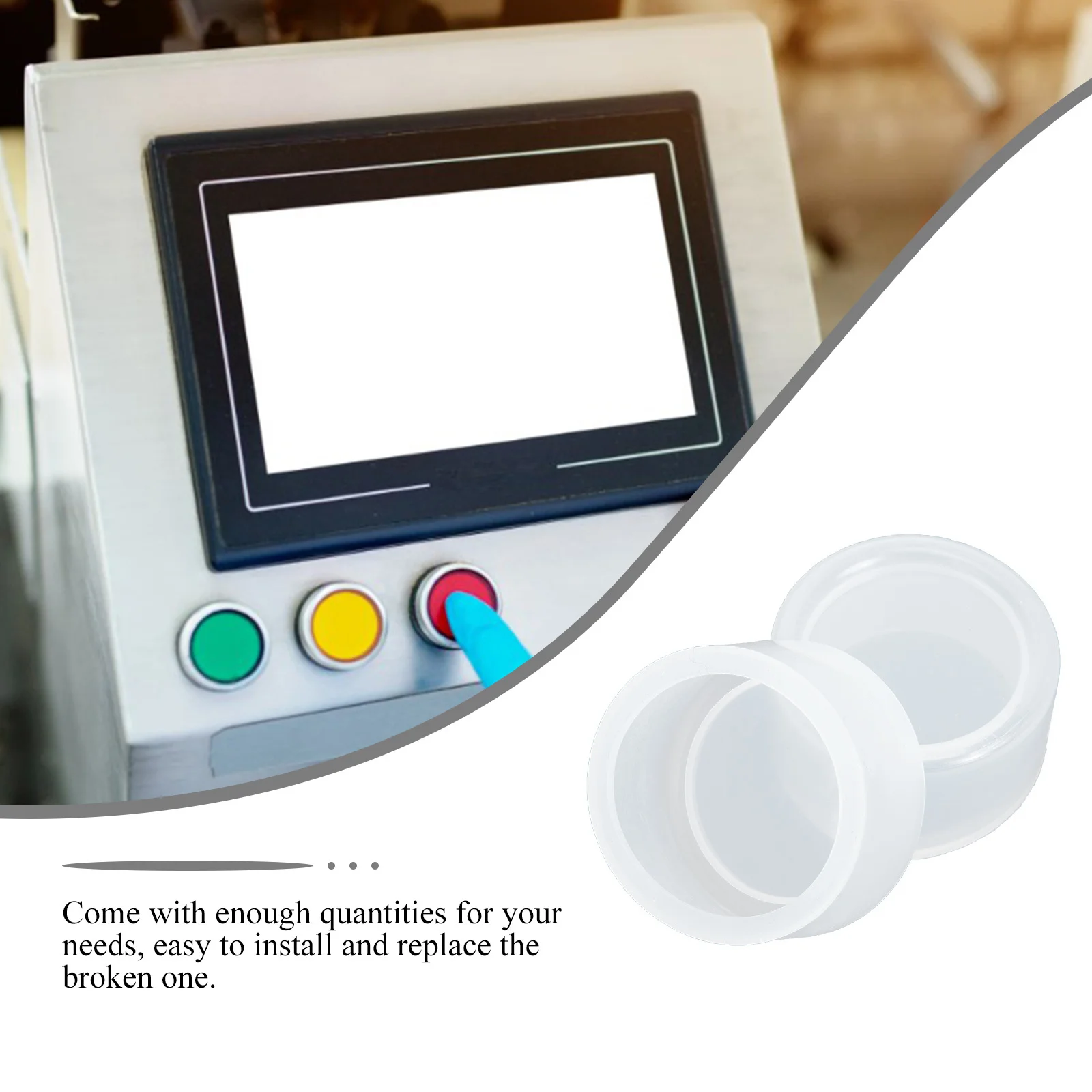 

20Pcs Button Waterproof Cover Heavy Duty Push Button Protector Dustproof Shockproof for Industrial Machine Control Panel Use