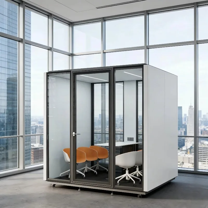 Office Meeting Booth Soundproof Office Pod With 28-35dBnoise Reduction Silent Pod Privacy Pod For Conferences And Office Meeting