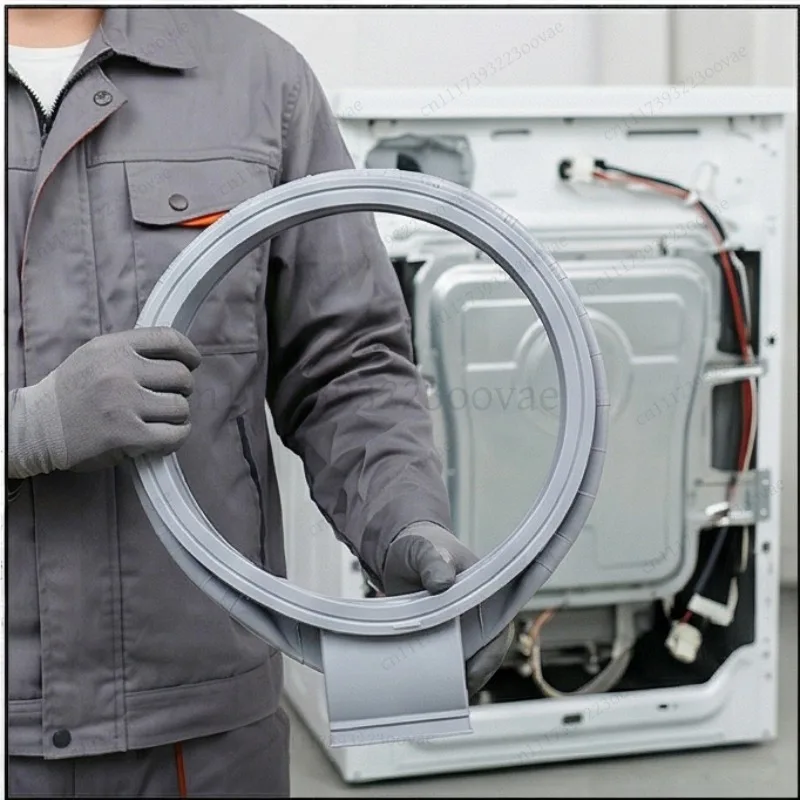 L-1Pcs Door Seal Ring DC64-03235A DC64-03235B for Samsung Washing Machine, Replacement Rubber Gasket