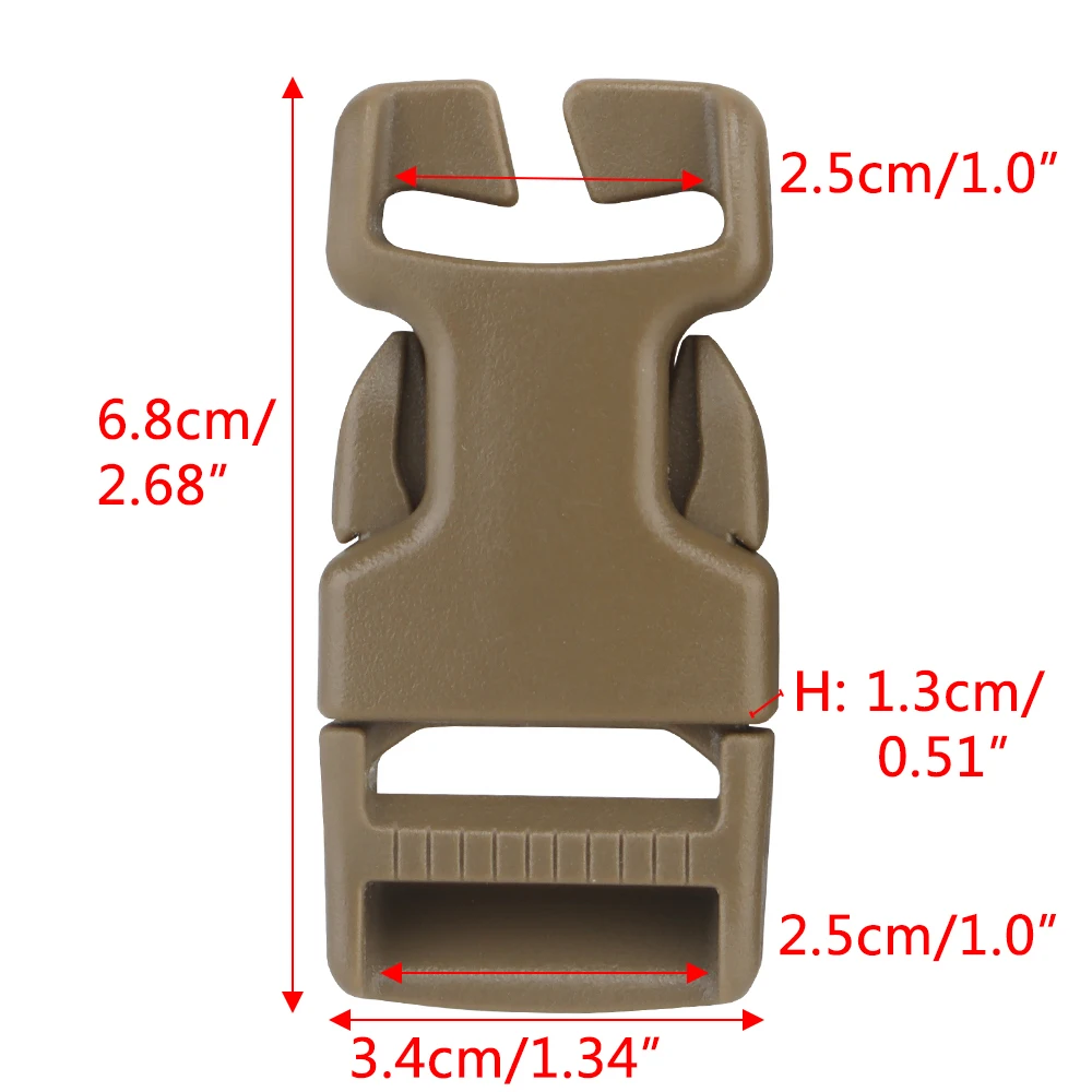 Side Release ITW Repair Buckle 1 Inch SRB 2pcs For Micro Fight Vest Chest Rig Gear To Add Strap PALS MOLLE Webbing Connector POM