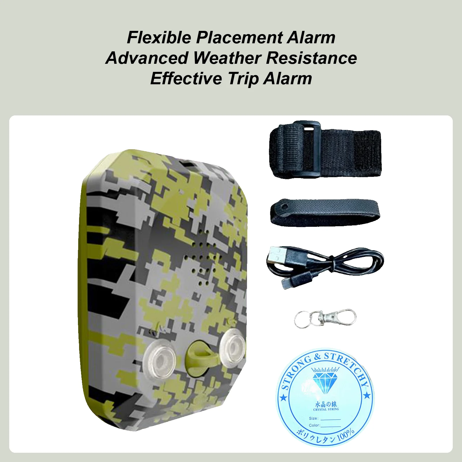 

Trip Wire Alarm Device 120dB Portable Outdoor Alarm Security Equipment Tools For Night Wilderness Survival Mountains Defense