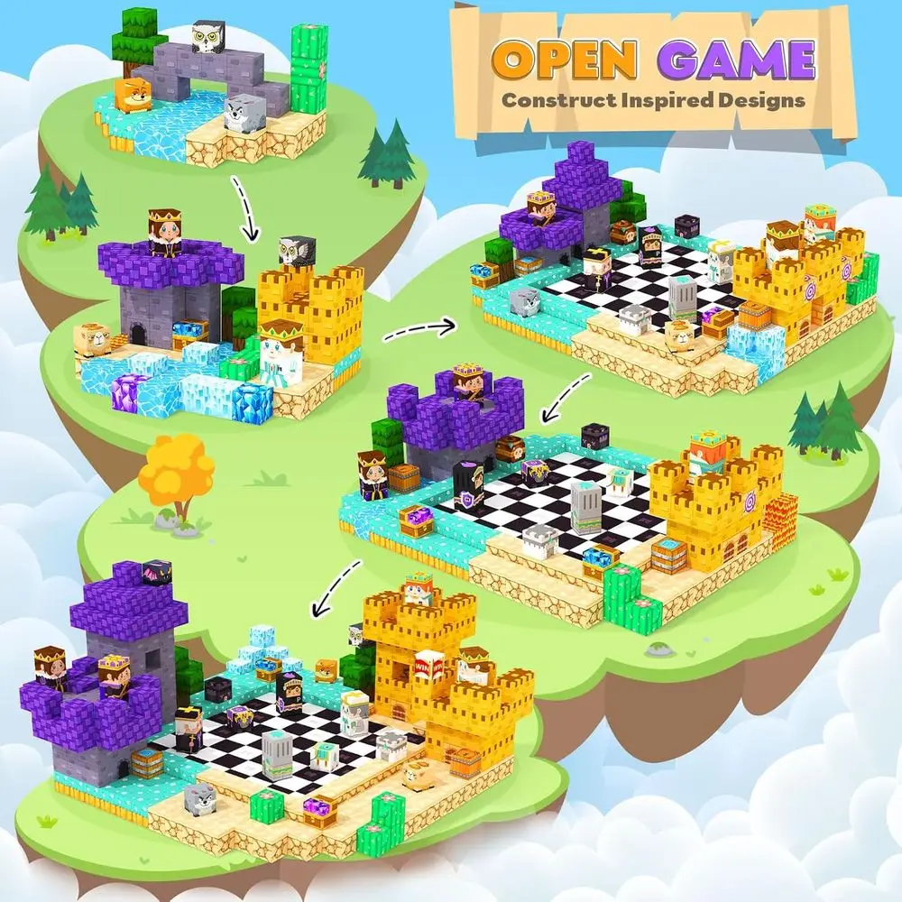 子供向け磁気ブロックセット - モンテッソーリ教育に触発されたチェス＆感覚玩具、3歳以上のお子様向け