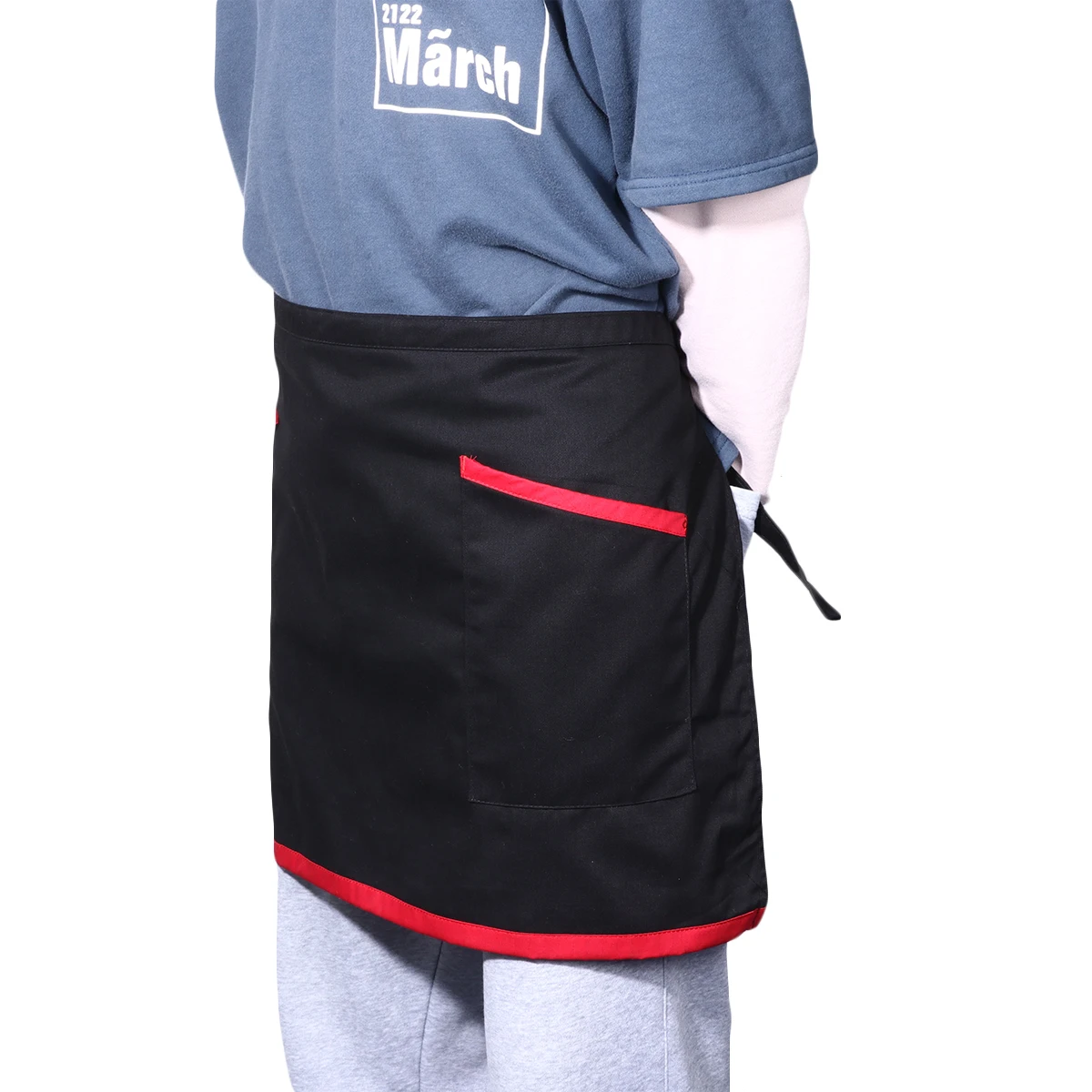 

Unisex Short Apron Pockets for Cafe Restaurant Kitchen Work Wear Men Women Service Bib Comfortable Waiter Cooking Waist