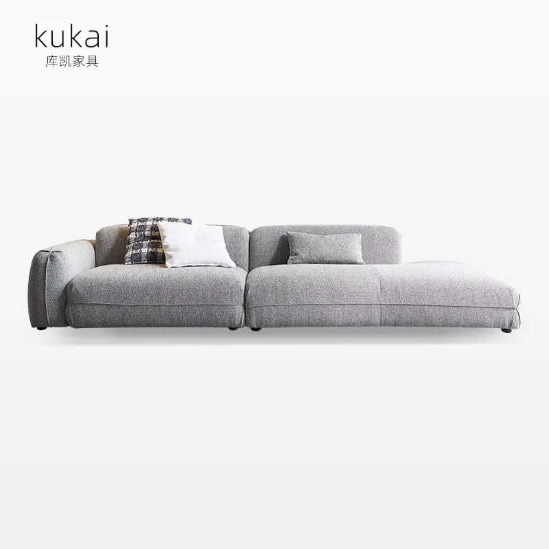 

Italian Minimalist Cotton And Linen Fabric Sofa Special-shaped Corner Sofa Combination Simple Modern Light Luxury Large And Smal