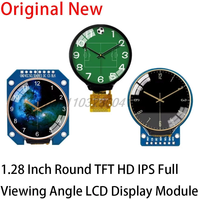 Layar TFT 1.28 Inci Modul Tampilan LCD TFT Bulat RGB 240*240 GC9A01 Driver 4 Kawat Antarmuka SPI 240X240 PCB UNTUK Arduino
