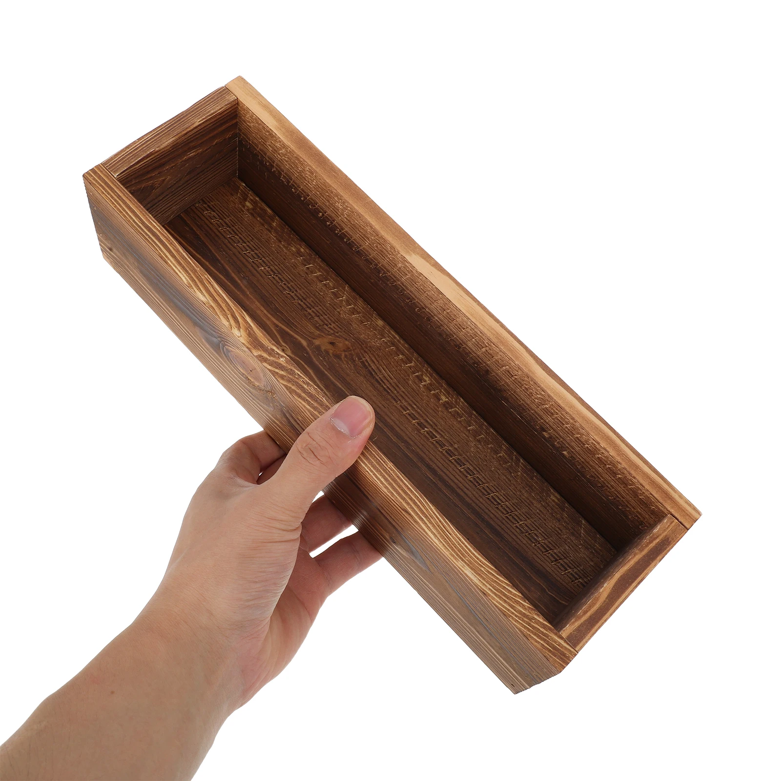 Antiseptic Wood Flower Box Compact Pot Tree Trunk Flowerpot Succulent Plant Container Long-lasting Window Wooden Hanging Boxes