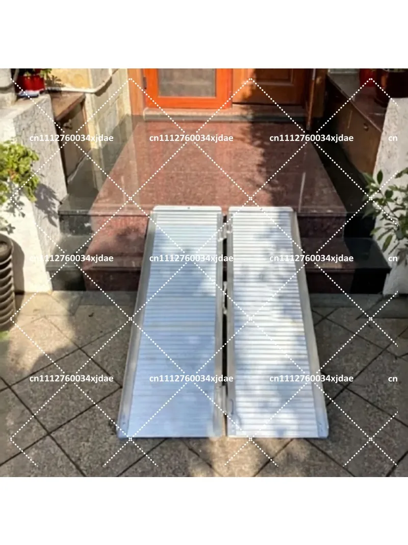 Portable Aluminum Alloy Folding Ramp, Non-Slip Step Over Board for Wheelchair & Scooter Access