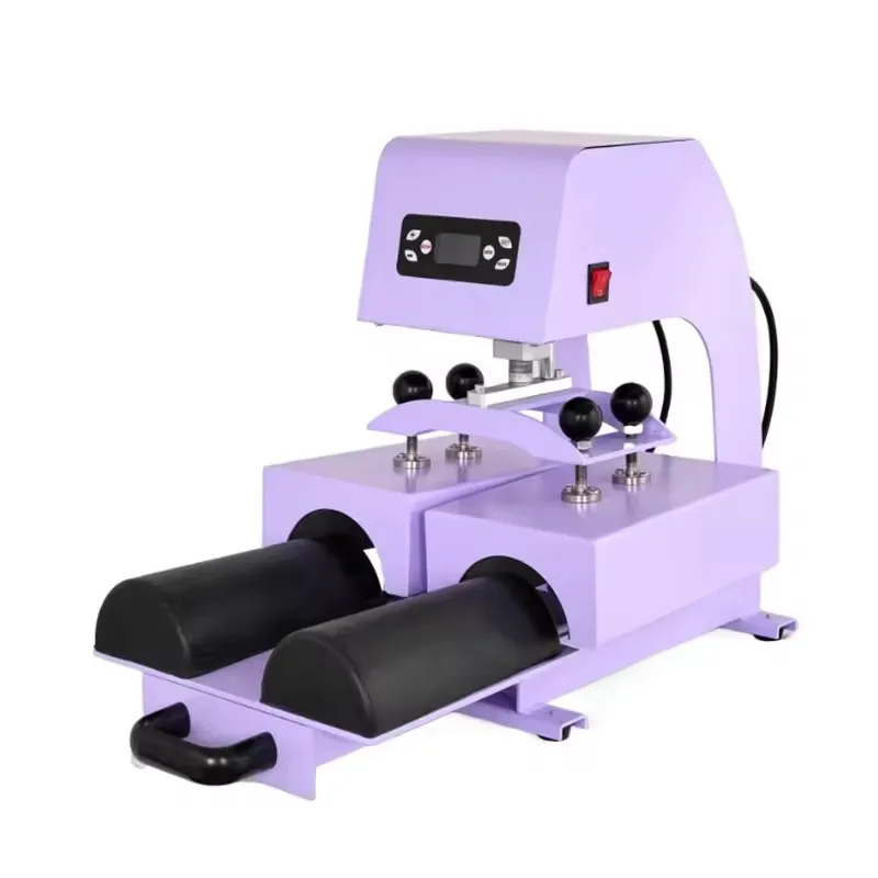 Electric Double Station Drawable Leg Guard Sublimation Heat Press Machine For Custom Sport Leg Guard