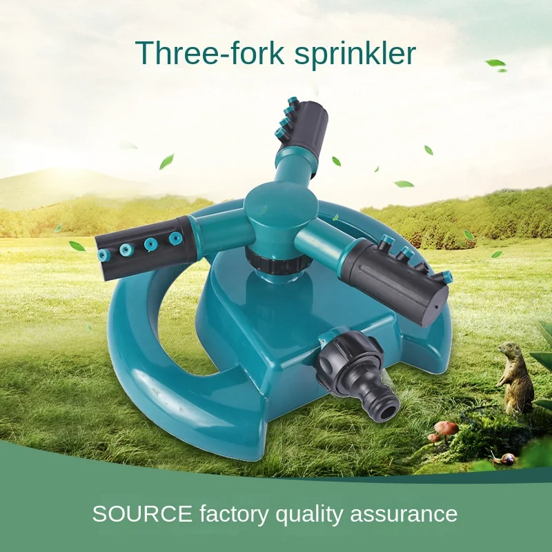 

360 Degree Rotating Large Trident Sprinkler Lawn Irrigation Sprinkler Crescent Sprinkler