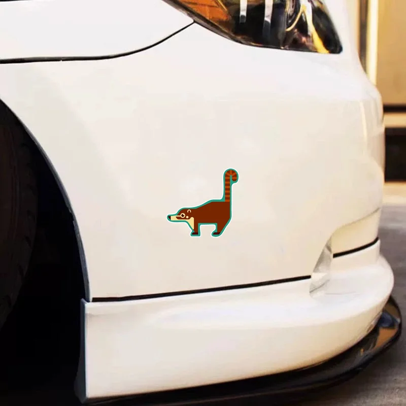 

1pc Cute Coati Cartoon Vinyl Decal, Waterproof Matte Irregular Sticker for Cars, Laptops & Walls