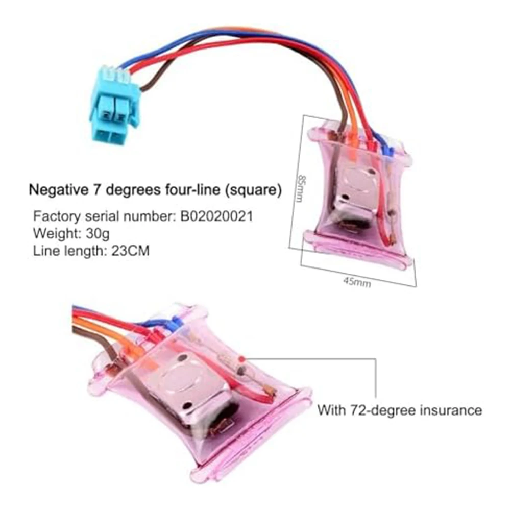 Defrost Controller Defrost Thermostat Fridge Repair Replacement Refrigerator Part 4-wire Design Fuse Rated 76 C