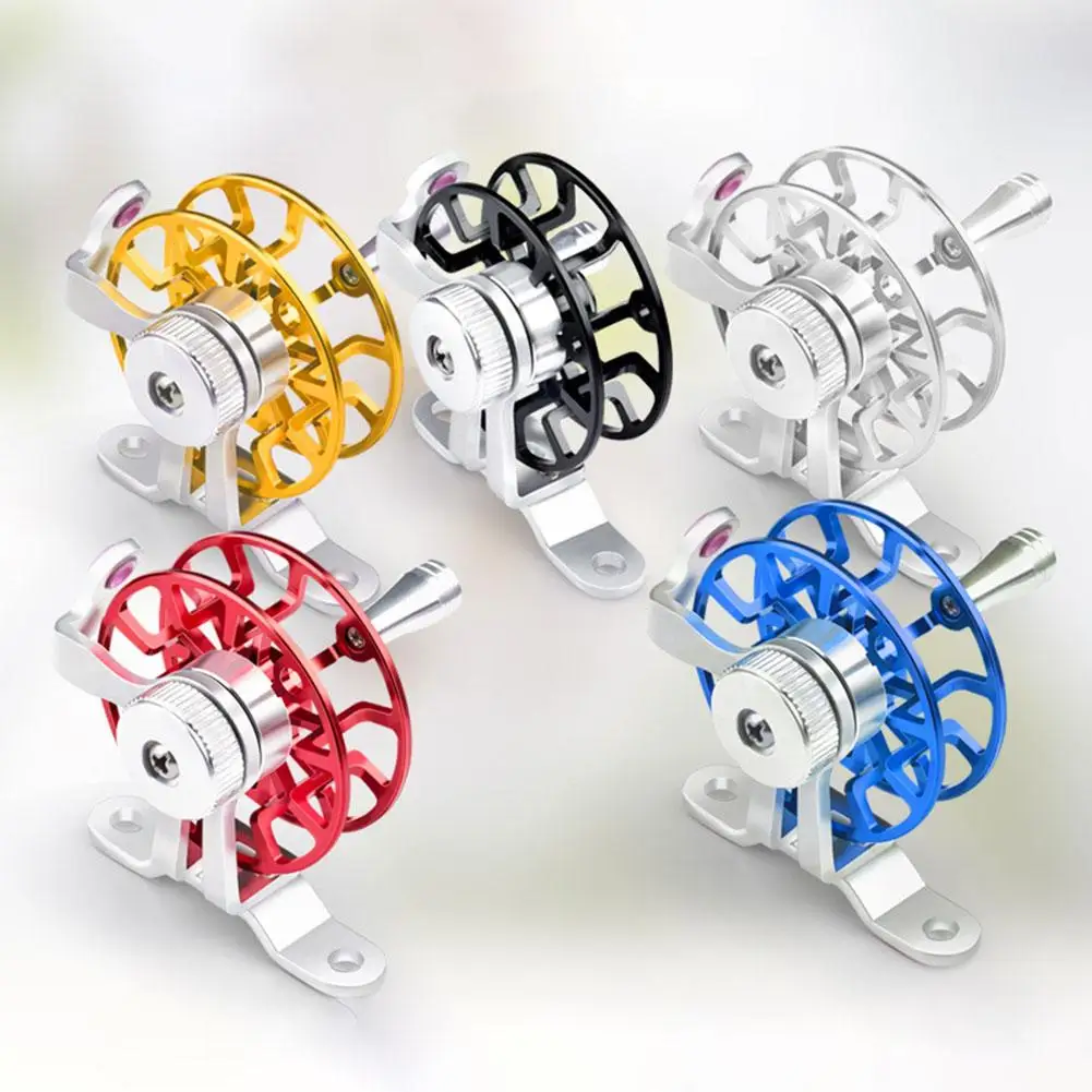 

2024 New Winter Fishing Reel 53mm Ultralight All Metal Reel Cup Color Line Front Live Buckle Bright Fish Wire Wheel S0N3