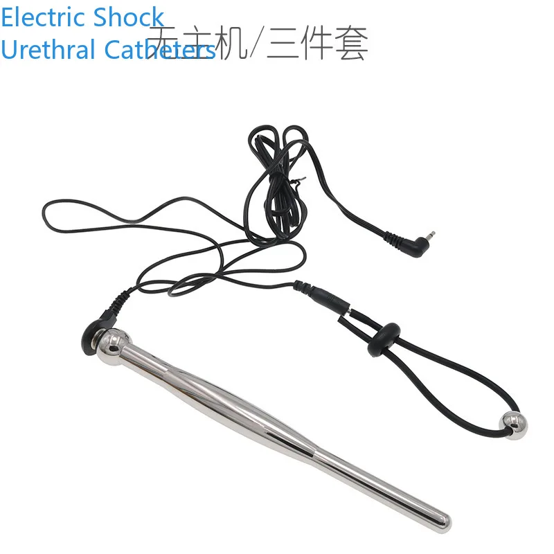 Electro Shock Penis Rings Urethral Sound Catheter Electrical Stimulation Cock Ring Medical Themed Accessories Sex Toys For Men