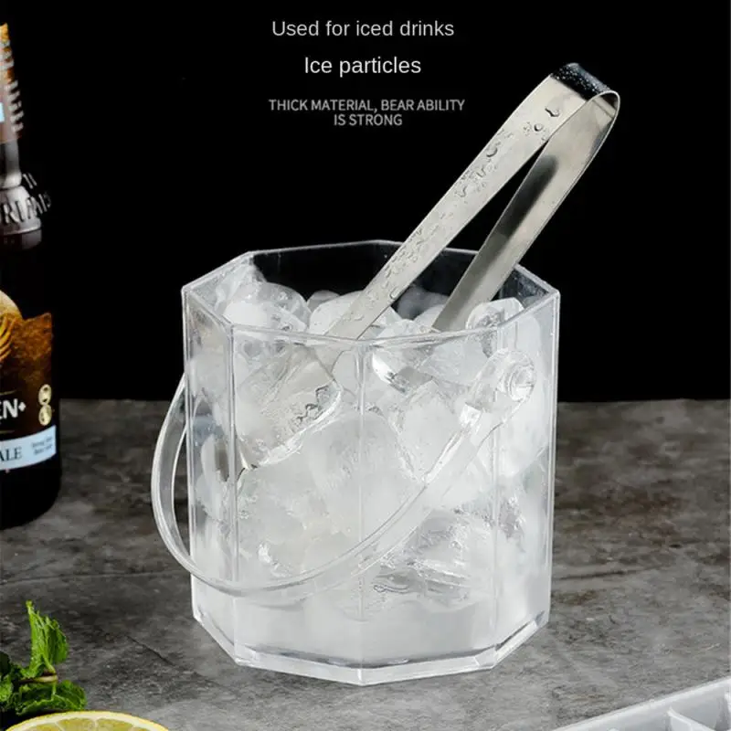 Transparent Ice Bucket Convenient Storage And Cleaning High-quality Drinking Utensils An Ice Bucket Plastic Ice Clip