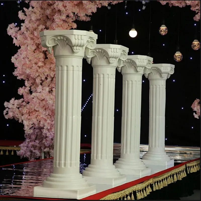 Wedding Decorations 4Pcs Plastic Roman Pillars Garden Clearance Pillar Ornament Party Flower Stand Holder Photography Props