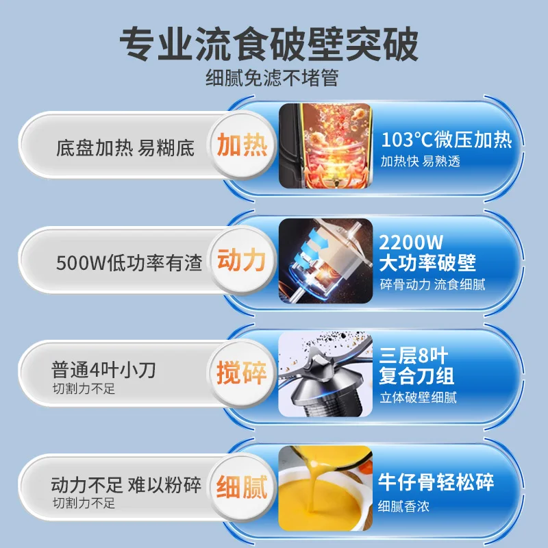 JESE настенный выключатель с микродавлением, мощная бытовая автоматическая бесшумная машина для подачи жидких продуктов для носа, новые модели блендеров