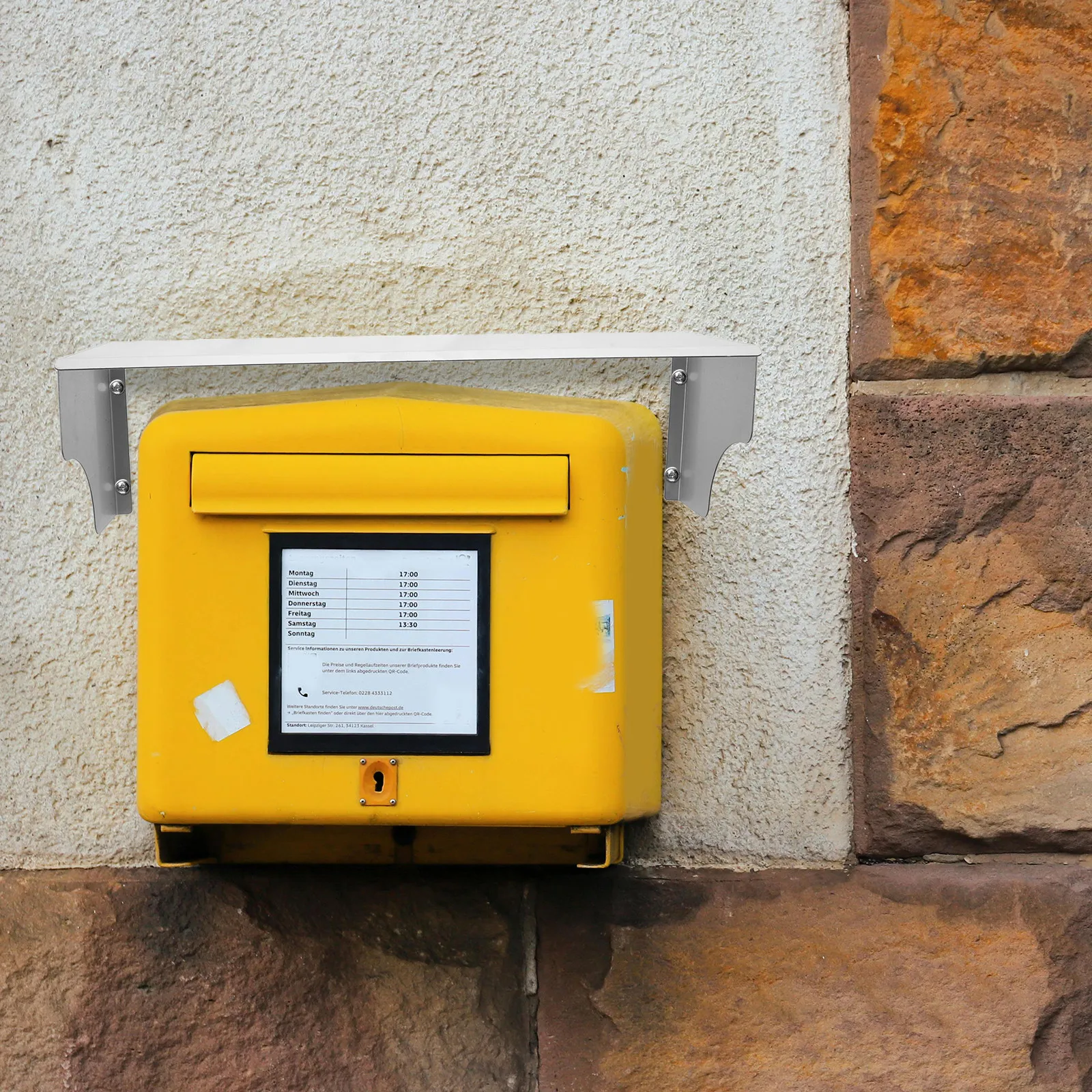 

Weatherproof Mailbox Cover 405Mm Stainless Steel Rain Barrier Plate for Outdoor Receptacle Garden Charging Station