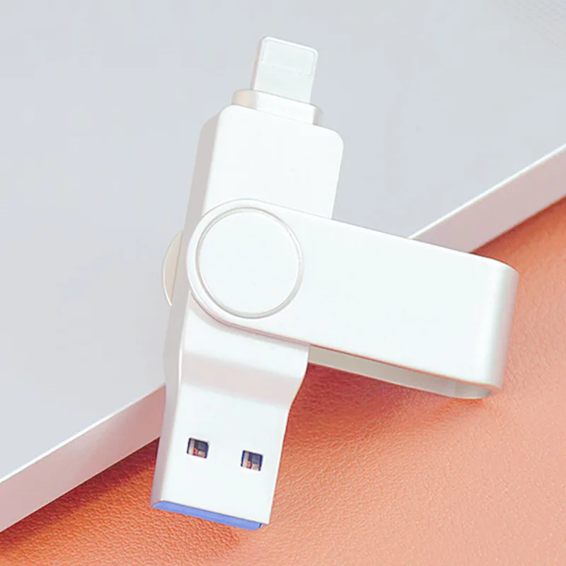 OTG USB Flash Drive 64GB 3.0 Pendrive 128GB USB Stick 256GB Memory For Phone 6 7 8 9 14 13 12 11 IOS IPAD PC 512 GB