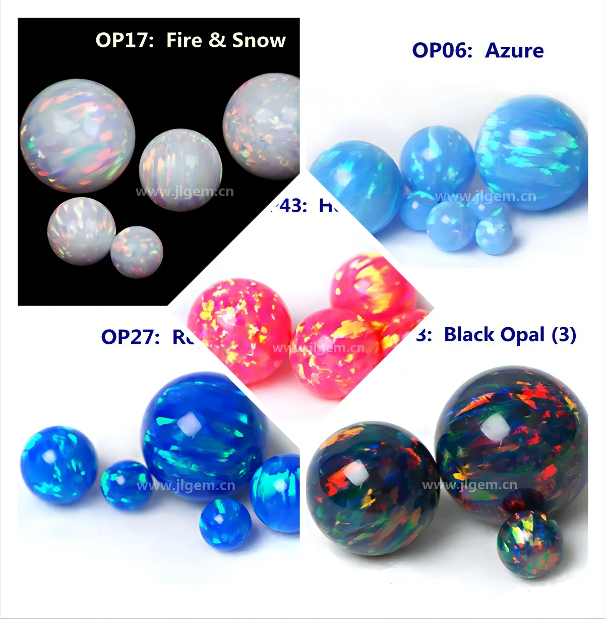 (20Pcs/Lot) 3MM And 4 MM 10 Colors Smoothly Ball Sphere Opal Beads For Opal Jewelry Making