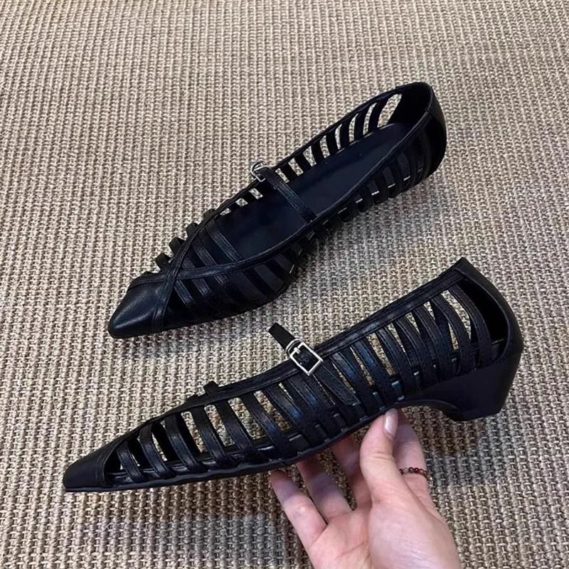 

Дизайнерская женская обувь с острым носком на плоской подошве, модные элегантные сандалии, лето 2024, трендовая вечерняя брендовая обувь, новые лоферы Mujer Zapatillas